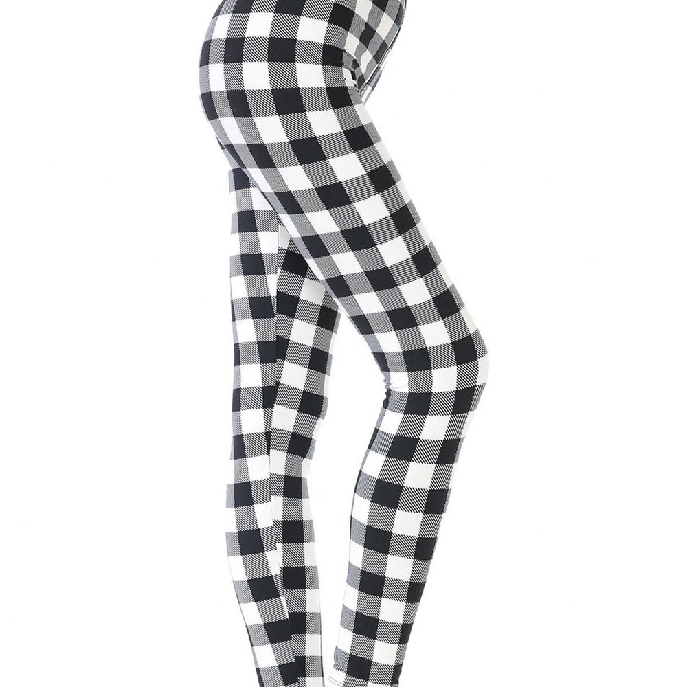 Cat & Jack girls checkered cozy leggings